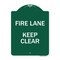 Signmission Designer Series Sign-Fire Lane Keep Clear, Green & White Aluminum Sign, 18" x 24", GW-1824-23983 A-DES-GW-1824-23983 - alternate 1